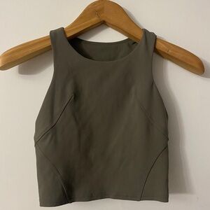 lululemon athletica Olive Green Crop Top